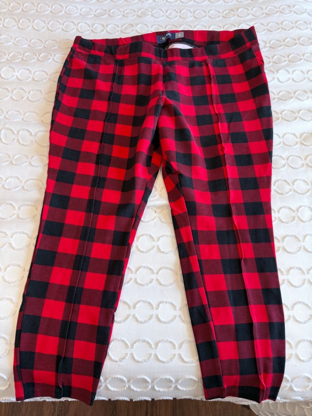 Old Navy Red and Black Buffalo Plaid Pants